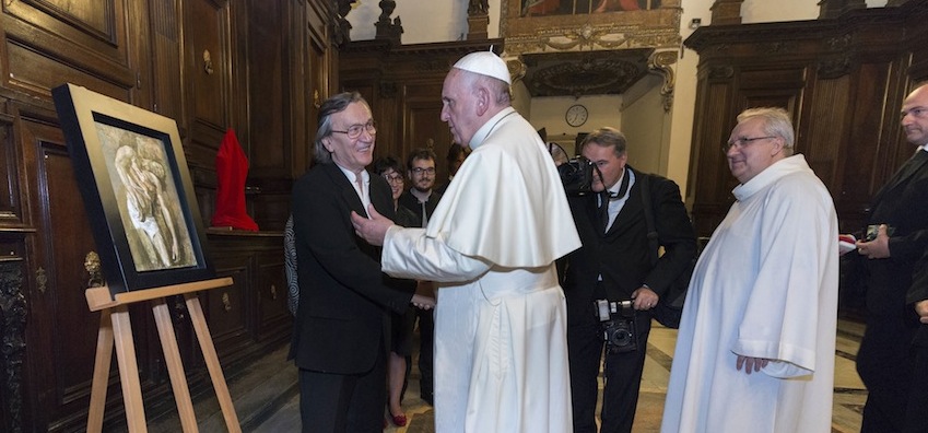Papa Francesco con Safet Zec | Chiesa del Gesù | Roma, 27 settembre 2014